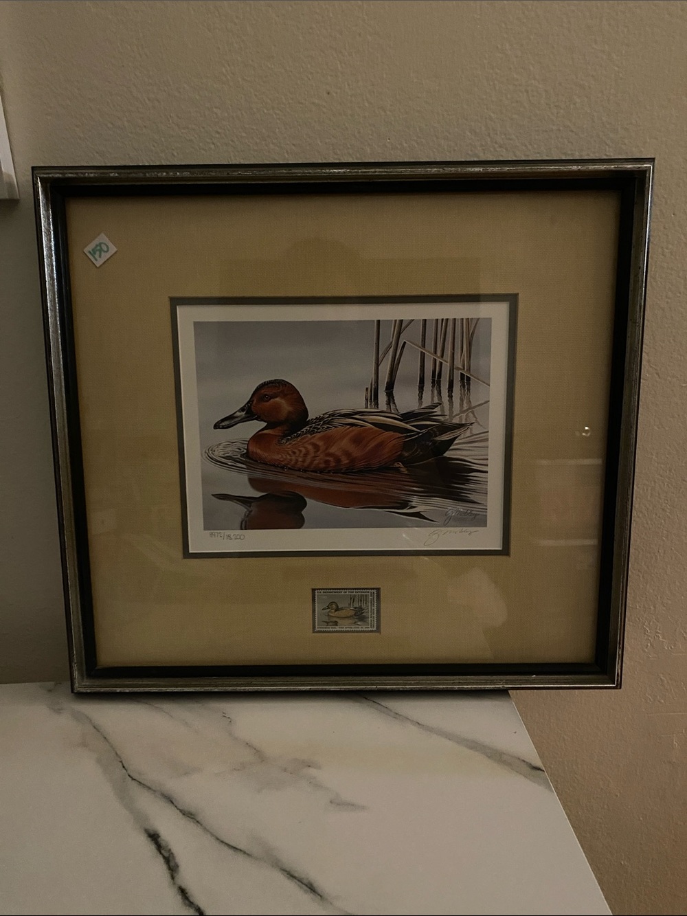 Artisan Brown Duck Print with Black Frame and Cream Mat